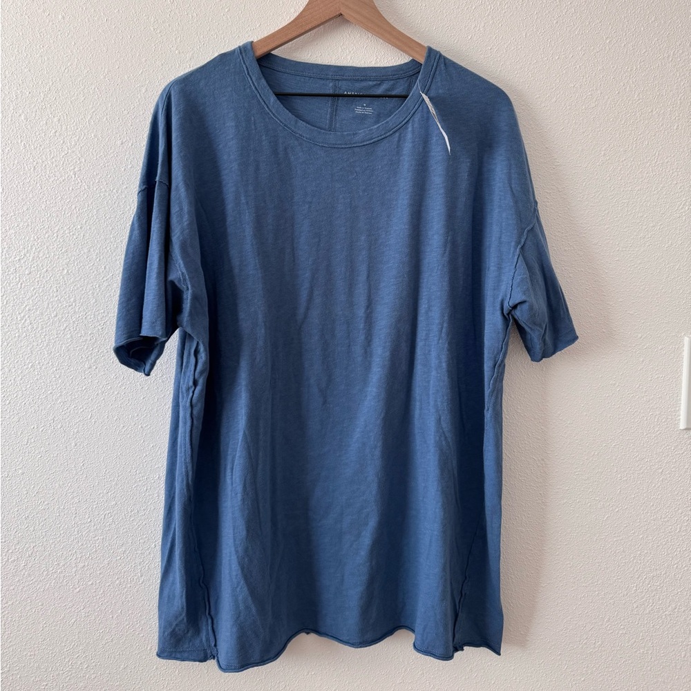 Oversized Blue American Eagle Tee